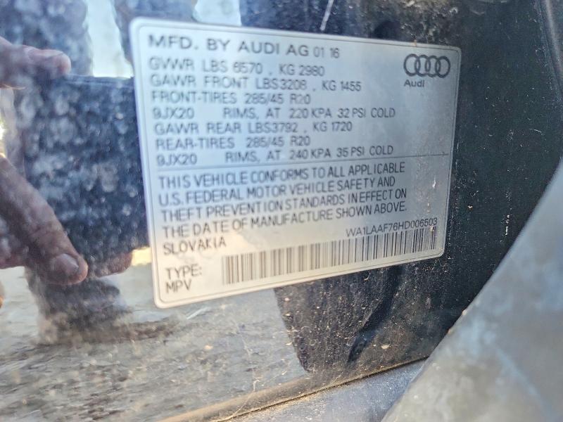 Photo 14 from auction – 2017 AUDI Q7 with VIN WA1LAAF76HD006503