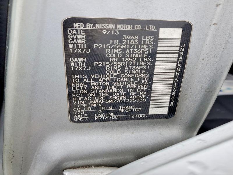 Photo 14 from auction – 2013 NISSAN JUKE with VIN JN8AF5MR7DT225338