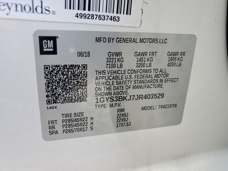 Photo 14 from auction – 2018 CADILLAC ESCALADE with VIN 1GYS3BKJ7JR403529