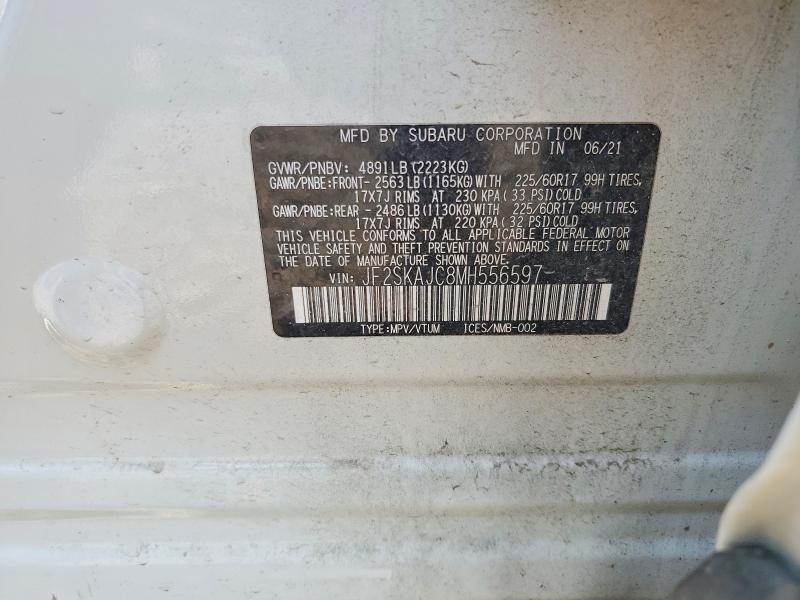 Photo 14 from auction – 2021 SUBARU FORESTER with VIN JF2SKAJC8MH556597