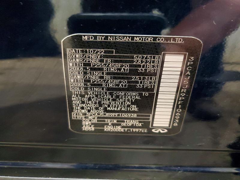 Photo 14 from auction – 2023 INFINITI QX55 with VIN 3PCAJ5JR9PF106938