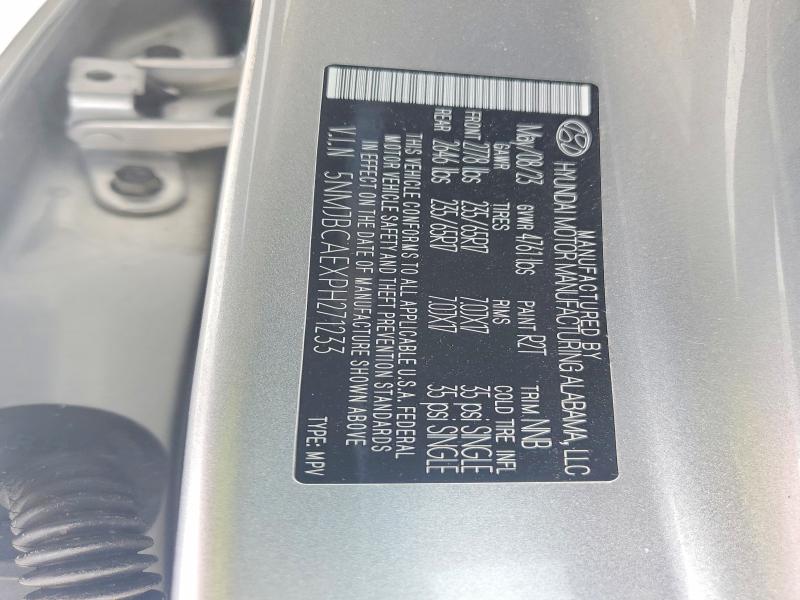 Photo 14 from auction – 2023 HYUNDAI TUCSON with VIN 5NMJBCAEXPH271233