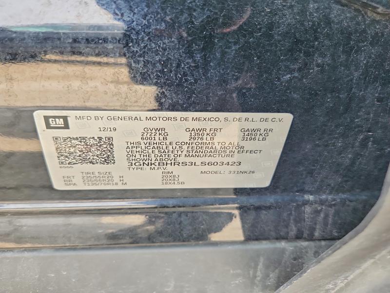 Photo 14 from auction – 2020 CHEVROLET BLAZER with VIN 3GNKBHRS3LS603423