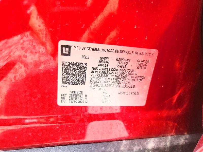 Photo 14 from auction – 2019 GMC TERRAIN with VIN 3GKALMEV1KL135618