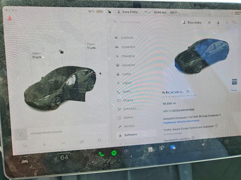 Photo 9 from auction – 2021 TESLA MODEL 3 with VIN 5YJ3E1EA4MF861646