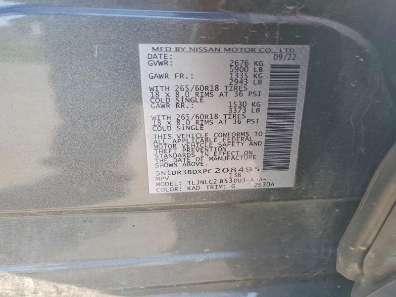 Photo 14 from auction – 2023 NISSAN PATHFINDER with VIN 5N1DR3BDXPC208495