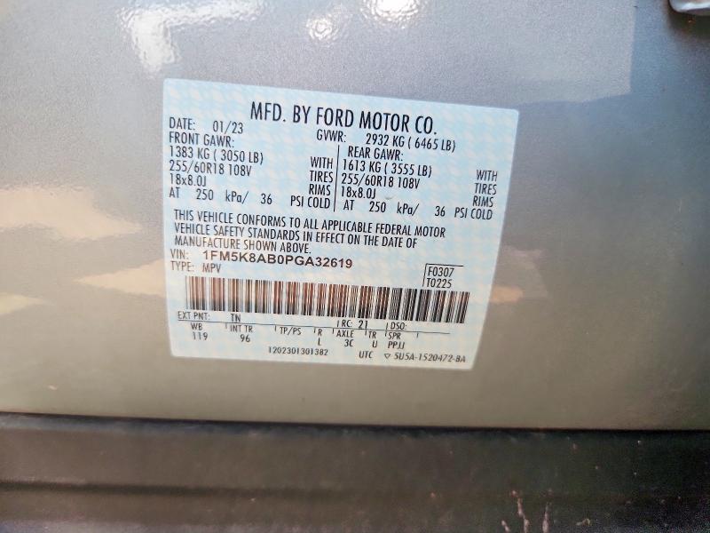Photo 14 from auction – 2023 FORD EXPLORER with VIN 1FM5K8AB0PGA32619