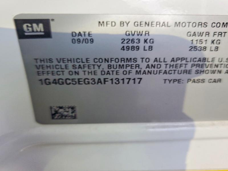 Photo 14 from auction – 2010 BUICK LACROSSE with VIN 1G4GC5EG3AF131717