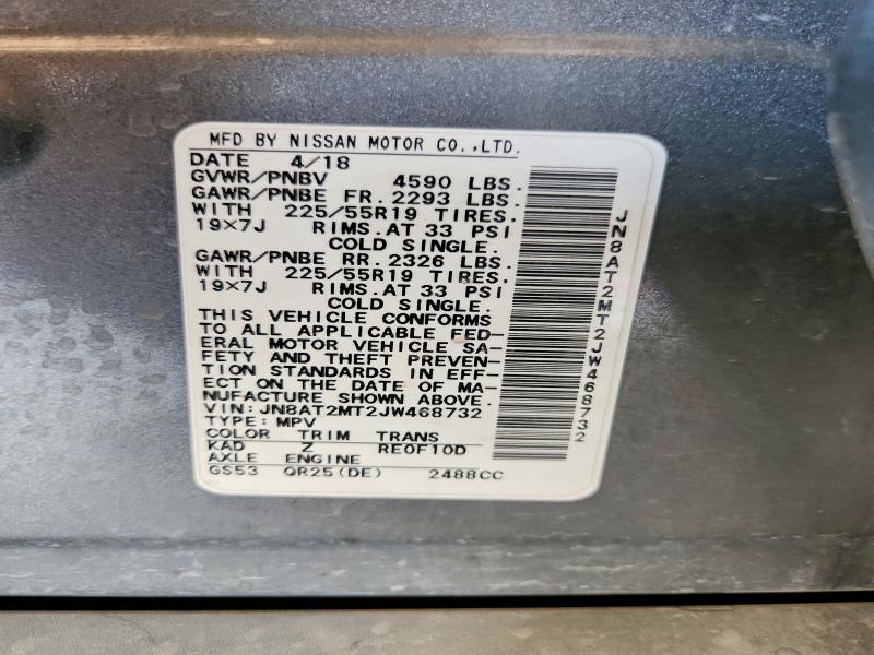 Photo 14 from auction – 2018 NISSAN ROGUE with VIN JN8AT2MT2JW468732