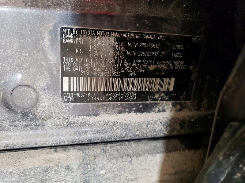 Photo 14 from auction – 2021 TOYOTA RAV4 with VIN 2T3F1RFV3MC220573