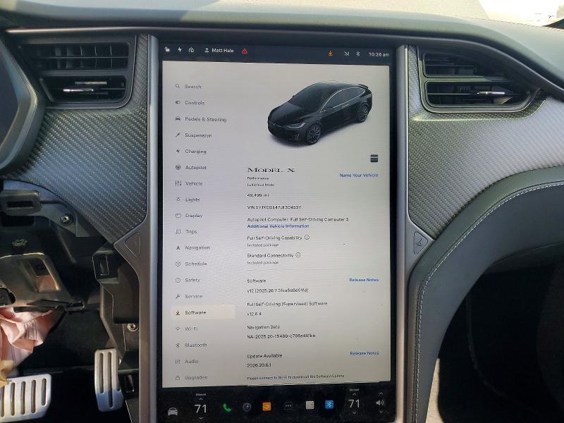 Photo 9 from auction – 2020 TESLA MODEL X with VIN 5YJXCDE47LF304537