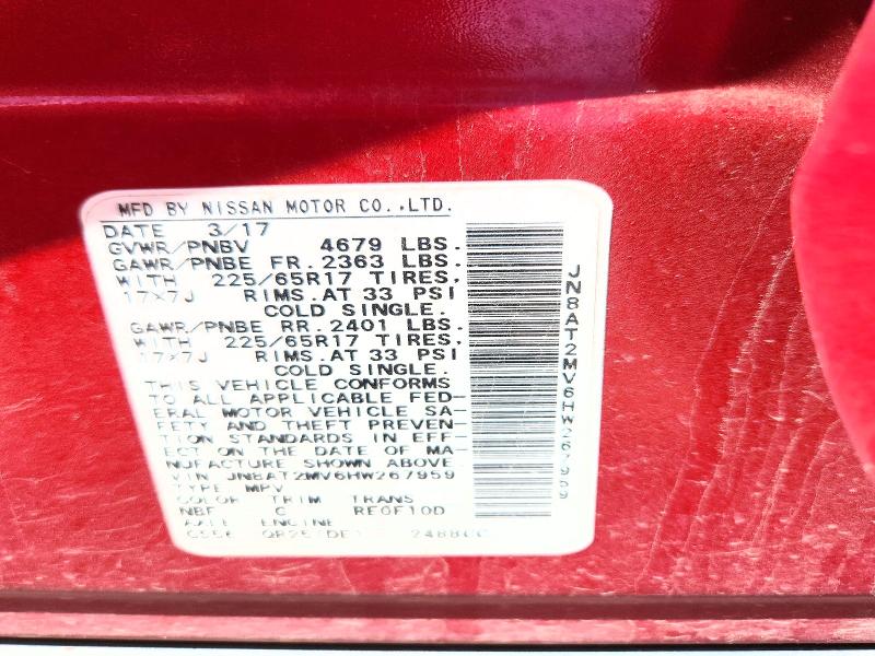 Photo 14 from auction – 2017 NISSAN ROGUE with VIN JN8AT2MV6HW267959