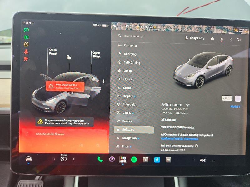 Photo 9 from auction – 2020 TESLA MODEL Y with VIN 5YJYGDEE4LF049072