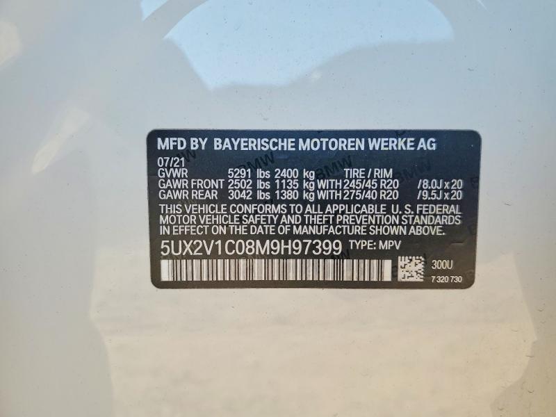 Photo 14 from auction – 2021 BMW X4 with VIN 5UX2V1C08M9H97399