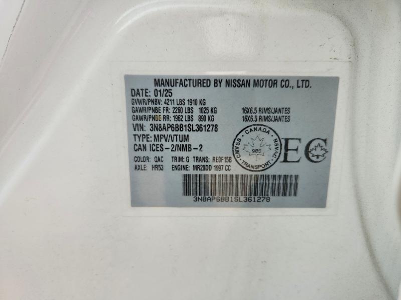 Photo 14 from auction – 2025 NISSAN KICKS with VIN 3N8AP6BB1SL361278