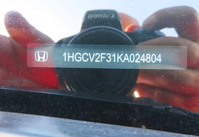 Photo 10 from auction – 2019 HONDA ACCORD with VIN 1HGCV2F31KA024804