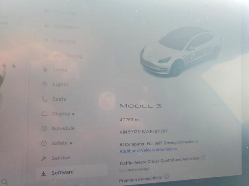 Photo 9 from auction – 2023 TESLA MODEL 3 with VIN 5YJ3E1EAXPF611767
