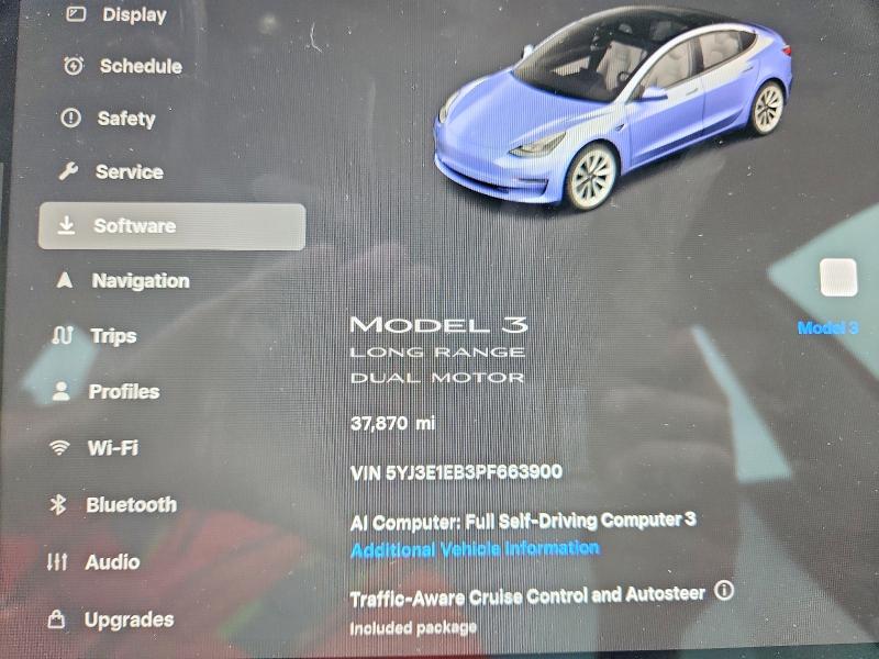 Photo 9 from auction – 2023 TESLA MODEL 3 with VIN 5YJ3E1EB3PF663900