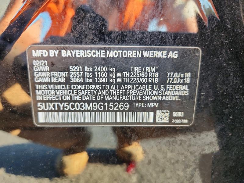Zdjęcie 14 z aukcji – 2021 BMW X3 z VIN 5UXTY5C03M9G15269