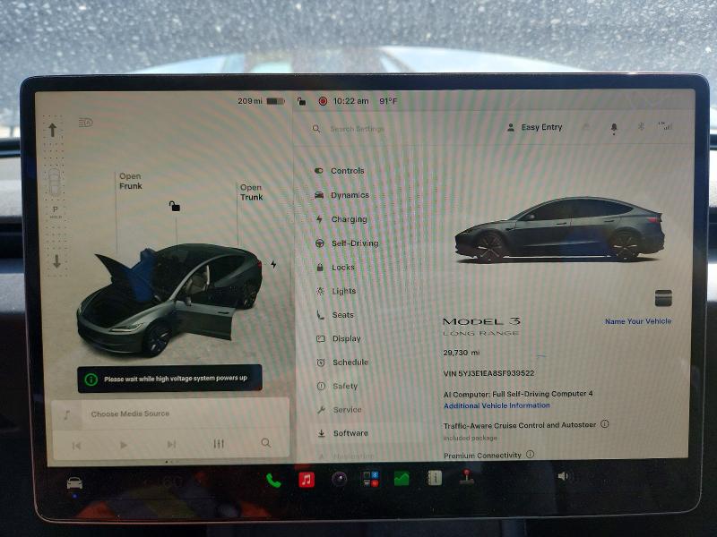 Photo 9 from auction – 2025 TESLA MODEL 3 with VIN 5YJ3E1EA8SF939522