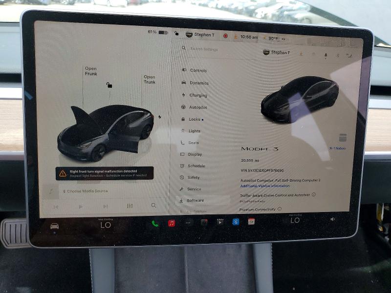 Photo 9 from auction – 2023 TESLA MODEL 3 with VIN 5YJ3E1EA0PF576690