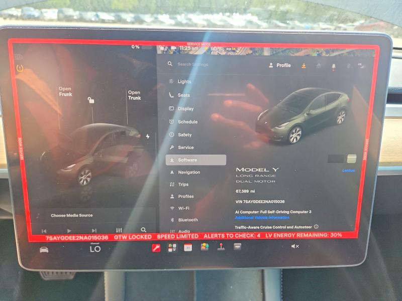 Photo 9 from auction – 2022 TESLA MODEL Y with VIN 7SAYGDEE2NA015036