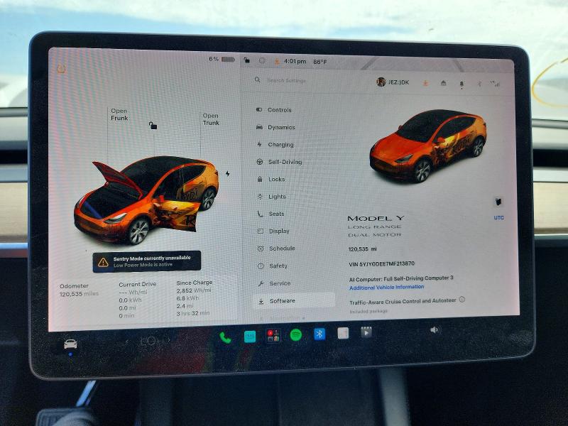 Photo 9 from auction – 2021 TESLA MODEL Y with VIN 5YJYGDEE7MF213870