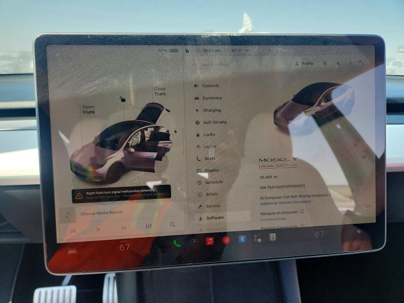 Фото 9 с аукциона – 2023 TESLA MODEL Y с VIN 7SAYGDEF2PF595872