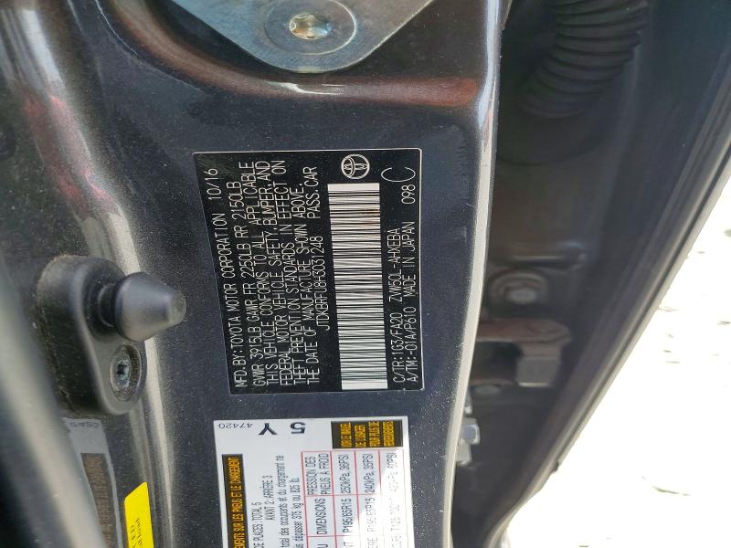 Photo 14 from auction – 2017 TOYOTA PRIUS with VIN JTDKBRFU8H3031248