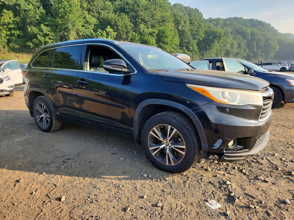 Photo 4 from auction – 2016 TOYOTA HIGHLANDER with VIN 5TDJKRFH5GS290632