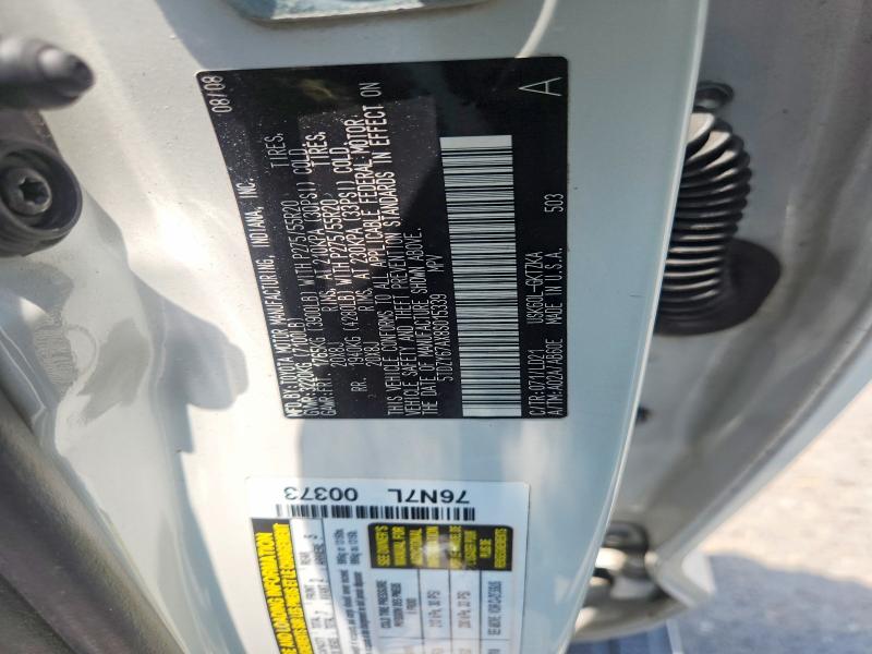 Photo 14 from auction – 2008 TOYOTA SEQUOIA with VIN 5TDZY67AX8S015339