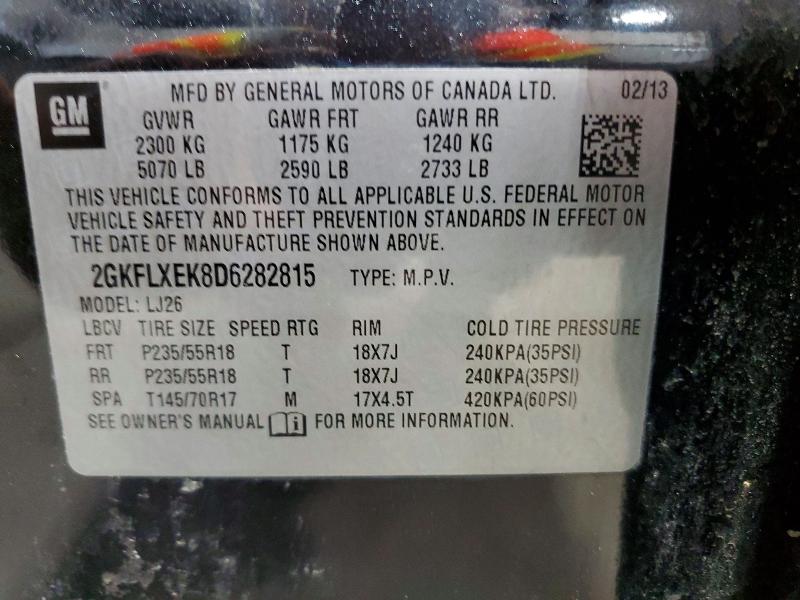 Photo 14 from auction – 2013 GMC TERRAIN with VIN 2GKFLXEK8D6282815