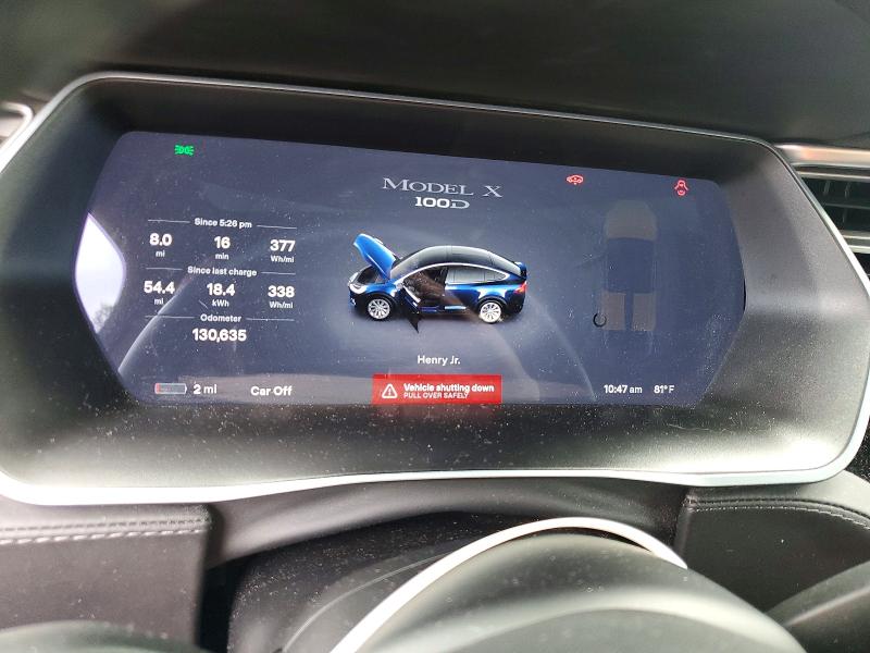 Photo 9 from auction – 2017 TESL MODEL X with VIN 5YJXCBE24HF054703
