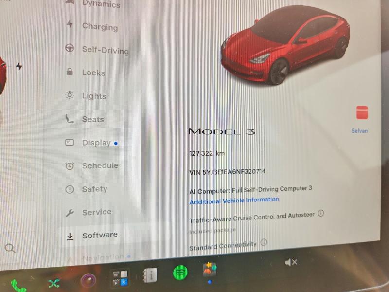 Photo 9 from auction – 2022 TESLA MODEL 3 with VIN 5YJ3E1EA6NF320714