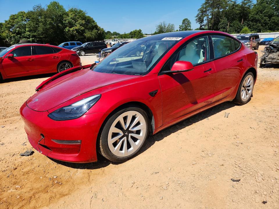 TESLA MODEL 3 2022 with VIN 5YJ3E1EB2NF179794 - Photo from auction