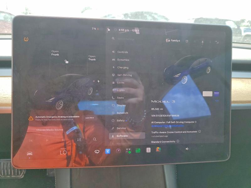 Photo 9 from auction – 2022 TESLA MODEL 3 with VIN 5YJ3E1EAXNF186838