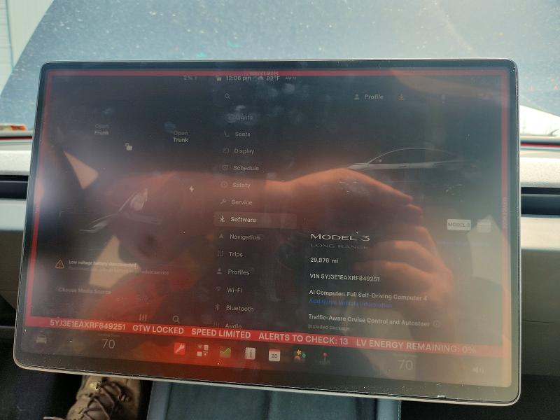 Photo 9 from auction – 2024 TESLA MODEL 3 with VIN 5YJ3E1EAXRF849251