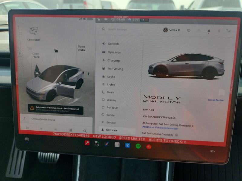 Photo 9 from auction – 2026 TESLA MODEL Y with VIN 7SAYGDEEXTF540846
