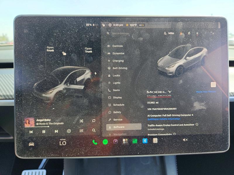 Photo 9 from auction – 2024 TESLA MODEL Y with VIN 7SAYGDEF9RA296461