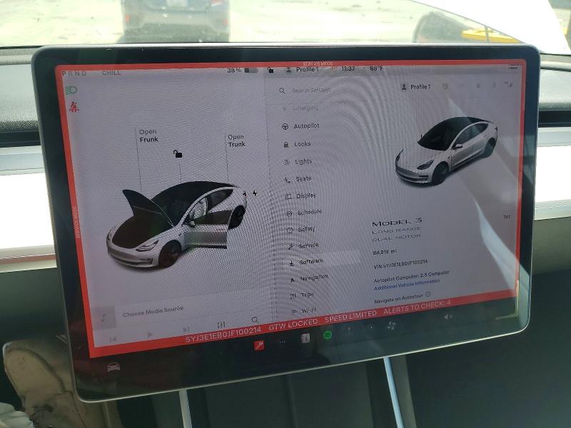 Photo 9 from auction – 2018 TESLA MODEL 3 with VIN 5YJ3E1EB0JF100214