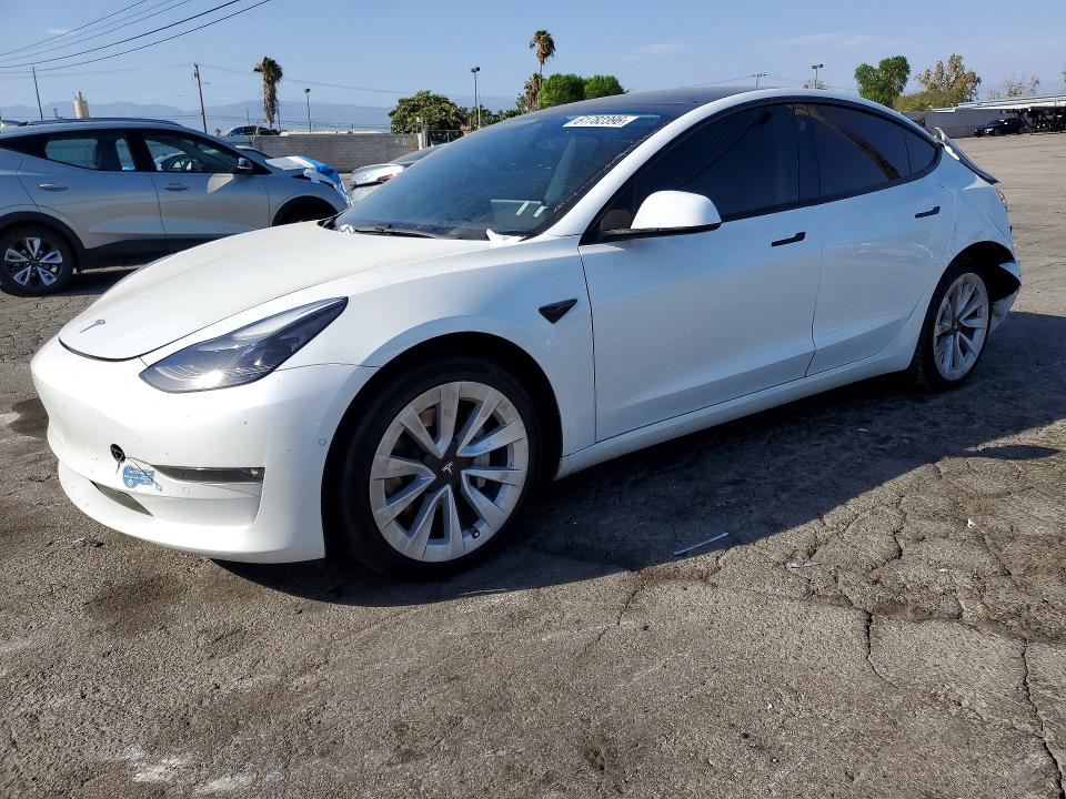 TESLA MODEL 3 2021 with VIN 5YJ3E1EB2MF877465 - Photo from auction