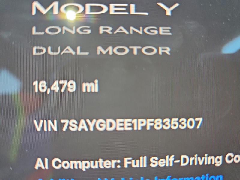 Photo 9 from auction – 2023 TESLA MODEL Y with VIN 7SAYGDEE1PF835307