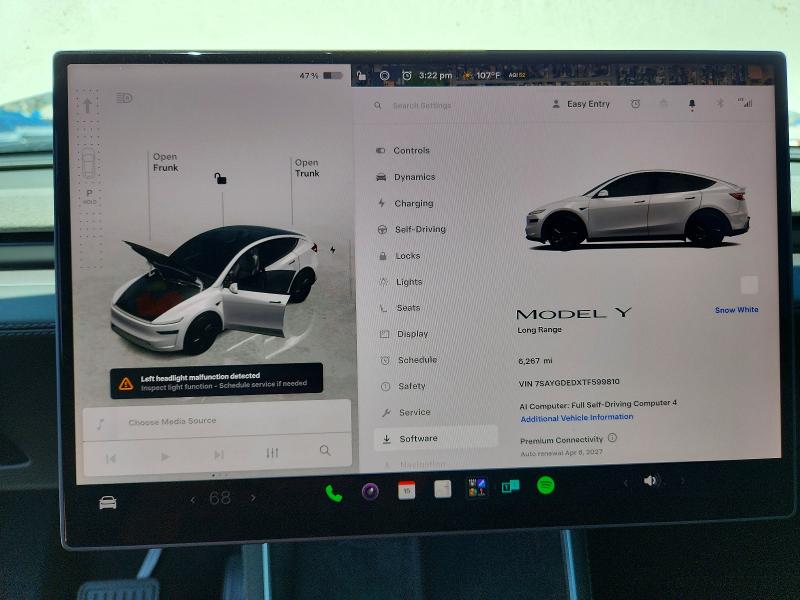 Photo 9 from auction – 2026 TESLA MODEL Y with VIN 7SAYGDEDXTF599810