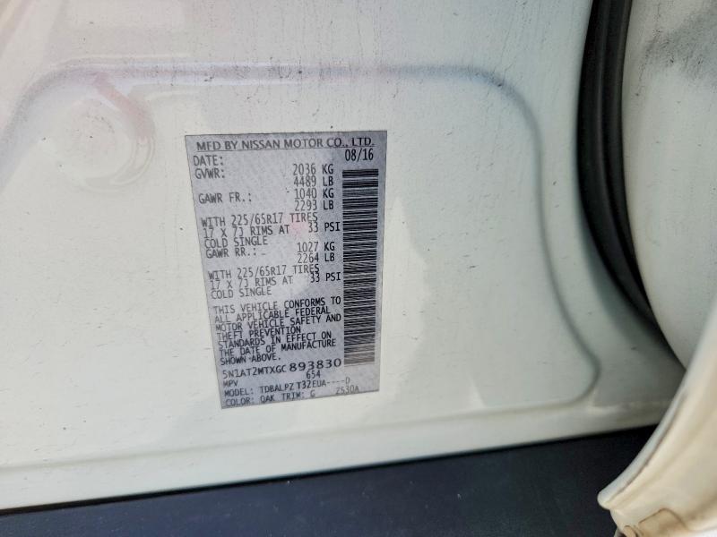 Photo 14 from auction – 2016 NISSAN ROGUE with VIN 5N1AT2MTXGC893830