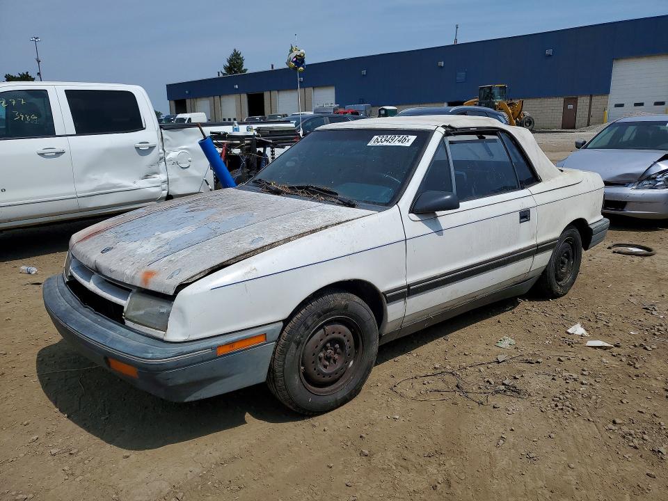 DODGE SHADOW 1991 with VIN 3B3XP45K8MT628409 - Photo from auction