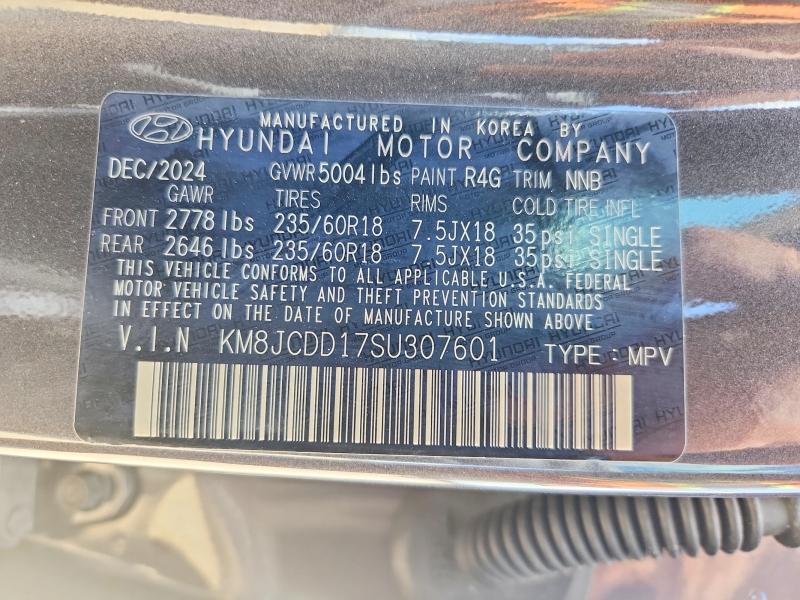 Photo 14 from auction – 2025 HYUNDAI TUCSON with VIN KM8JCDD17SU307601