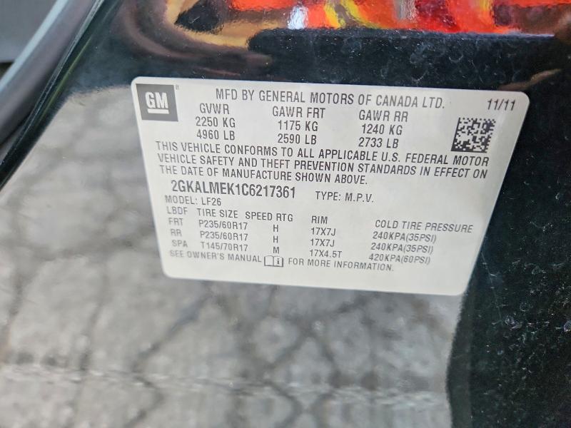 Photo 14 from auction – 2012 GMC TERRAIN with VIN 2GKALMEK1C6217361