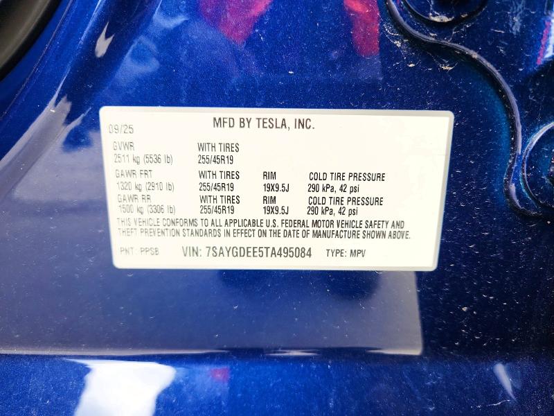 Photo 14 from auction – 2026 TESLA MODEL Y with VIN 7SAYGDEE5TA495084