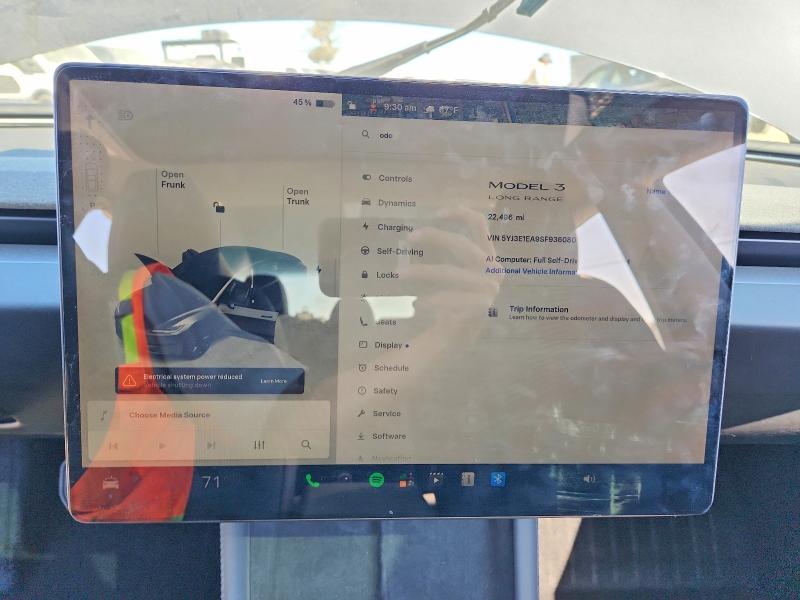 Photo 9 from auction – 2025 TESLA MODEL 3 with VIN 5YJ3E1EA9SF936080