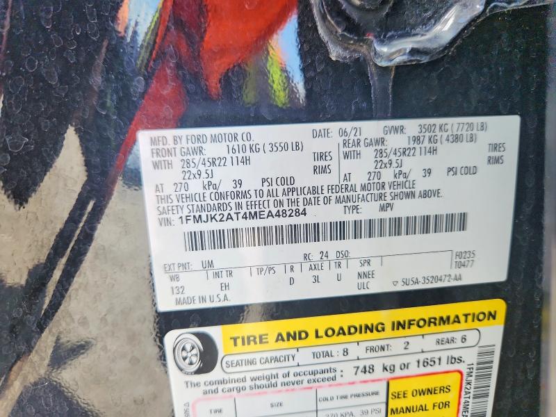 Photo 14 from auction – 2021 FORD EXPEDITION with VIN 1FMJK2AT4MEA48284
